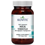 Kovite Kosher Standardized Milk Thistle 450 mg  - 80% Silymarin 180 Vegetable Capsules 