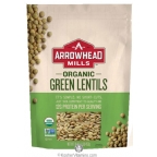 Arrowhead Mills Kosher Organic Green Lentils 6 Pack 16 OZ
