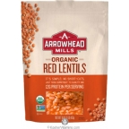 Arrowhead Mills Kosher Organic Red Lentils 6 Pack 16 OZ