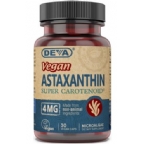 Deva Nutrition Vegan Astaxanthin Super Antioxidant  4 Mg Not Certified Kosher 30 Softgels