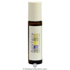 Aura Cacia Empty Amber Glass Roll-On Bottle with Writable Label 0.31 OZ
