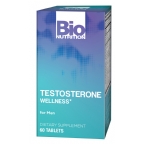 Bio Nutrition Testosterone Wellness for Men - Vegetarian Suitable not Kosher Certified 60 Tablets
