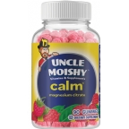 Uncle Moishy Kosher Calm Magnesium Citrate 102 mg - Raspberry Flavor 90 Gummies
