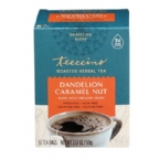 Teeccino Kosher Dandelion Caramel Nut Roasted Herbal Tea - 10 Tea Bags 6 Pack