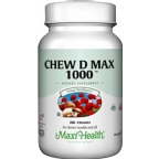 Maxi Health Kosher Chew D Max (Vitamin D3) 1000 IU Chewable Berry Flavor 200 Tablets