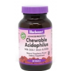Bluebonnet Kosher Advanced Probiotics Chewable Acidophilus Raspberry Flavor Dairy  60 Wafers