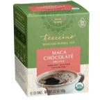Teeccino Kosher Organic Herbal Tea Roasted Maca Chocolate - 10 Tea Bags 6 Pack