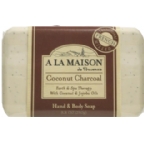 A La Maison Hand & Body Bar Soap Coconut Charcoal 8.8 Oz