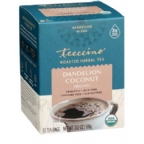 Teeccino Kosher Dandelion Coconut Roasted Herbal Tea - 10 Tea Bags 6 Pack