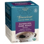 Teeccino Kosher Dandelion Dark Roast Herbal Tea - 10 Tea Bags 6 Pack