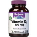 Bluebonnet Kosher Vitamin K-1 100 mcg 100 Caplets