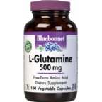 Bluebonnet Kosher L-Glutamine 500 mg 100 Vegetable Capsules
