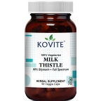 Kovite Kosher Standardized Milk Thistle 450 mg - 80% Silymarin 90 Vegetable Capsules 