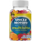 Uncle Moishy Kosher Childrens Multi Vitamin & Mineral with B6, B12 & Zinc Chewable Gummies - Assorted Fruit Flavor 60 Gummies