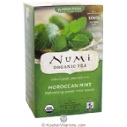 Numi Tea Kosher Organic Moroccan Mint Pack of 6 18 Bags of Tea