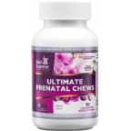Nutri-Supreme Research Kosher Ultimate Prenatal with 5-MTHF Chews Cherry Flavor 90 Chewable Tablets