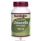 NutriBiotic Chlorella 500 mg Vegan Suitable Not Certified Kosher 150 Tablets