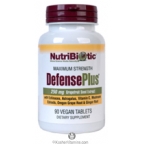 NutriBiotic Defense Plus 250 mg Grapefruit Seed Extract, Vitamin C, Zinc Plus Vegan Suitable Not Certified Kosher 90 Tablets