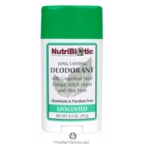 NutriBiotic Kosher Deodorant Unscented With Grapefruit Seed Extract, Witch Hazel, And Aloe Vera 2.6 Oz