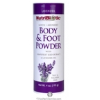 NutriBiotic Body & Foot Powder Lavender  4 Oz