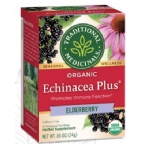 Traditional Medicinals Kosher Organic Echinacea Plus Elderberry Tea pack of 6 16 Tea Bags