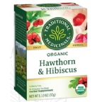 Traditional Medicinals Kosher Organic Tea - Hawthorn & Hibiscus 6 Pack 16 Tea bags