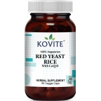 Kovite Kosher Red Yeast Rice 600 mg with CoQ10 100% Vegetarian 90 Vegetable Capsules 