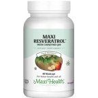 Maxi Health Kosher Maxi Resveratrol 100 Mg with Coenzyme Q10 NEW & IMPROVED 60 MaxiCaps
