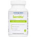 Arthur Andrew Medical Kosher Serretia 250,000 SPU Pure Serrapeptase 90 Pharmaceutical Grade Capsules