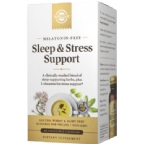 Solgar Sleep & Stress Support Melatonin Free - Vegan Suitable Not Certified Kosher 60 Capsules