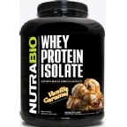 NutraBio Kosher 100% Whey Protein Isolate - Vanilla Caramel Dairy 5 LB