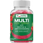 Yum V’s Kosher Multi Vitamins For Teens Chewable Gummies -  Raspberry Flavor  60 Gummies