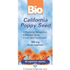 Bio Nutrition California Poppy Vegetarian Suitable Not Certified Kosher           60 Vegetarian Capsules