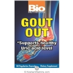 Bio Nutrition Gout Out Vegetarian Suitable Not Certified Kosher 60 Vegetarian Capsules