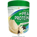 Growing Naturals Kosher Raw Yellow Pea Protein Powder Vanilla Blast 16.7 OZ