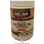 Grain Brain Kosher Organic Extra Virgin Coconut Oil & Shortening 20 OZ