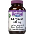 Bluebonnet Kosher L-Arginine 500 mg 100 Vegetable Capsules