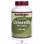 NutriBiotic Chlorella 500 mg Vegan Suitable Not Certified Kosher 300 Tablets
