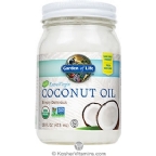Garden of Life Kosher Raw Extra Virgin Organic Coconut Oil Plastic Jar 29 Oz.