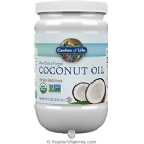 Garden of Life Kosher Raw Extra Virgin Organic Coconut Oil Plastic Jar  14 Oz