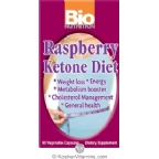 Bio Nutrition Raspberry Ketone Diet Vegetarian Suitable Not Certified Kosher 60 Vegetarian Capsules