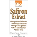 Bio Nutrition Saffron Extract Vegetarian Suitable Not Certified Kosher 50 Vegetarian Capsules