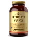 Solgar Kosher Spirulina 750 mg 250 Vegetable Capsules