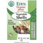 Eden Foods Kosher Vegetable Shells Golden Amber Durum Wheat Organic Pasta 12 OZ