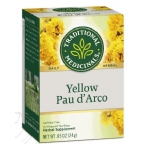 Traditional Medicinals Kosher Herbal Tea - Yellow Pau d’Arco Caffeine Free 16 Tea Bags
